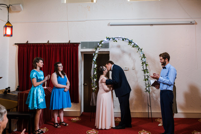 Mathew & Charlotte's first kiss as a married couple!