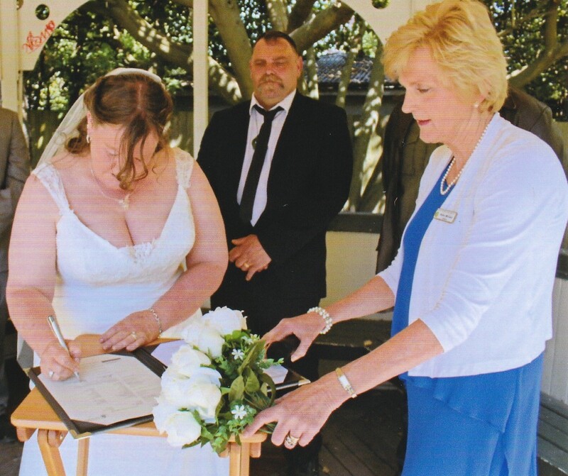 Signing the Register - now married!